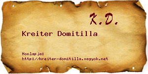 Kreiter Domitilla névjegykártya